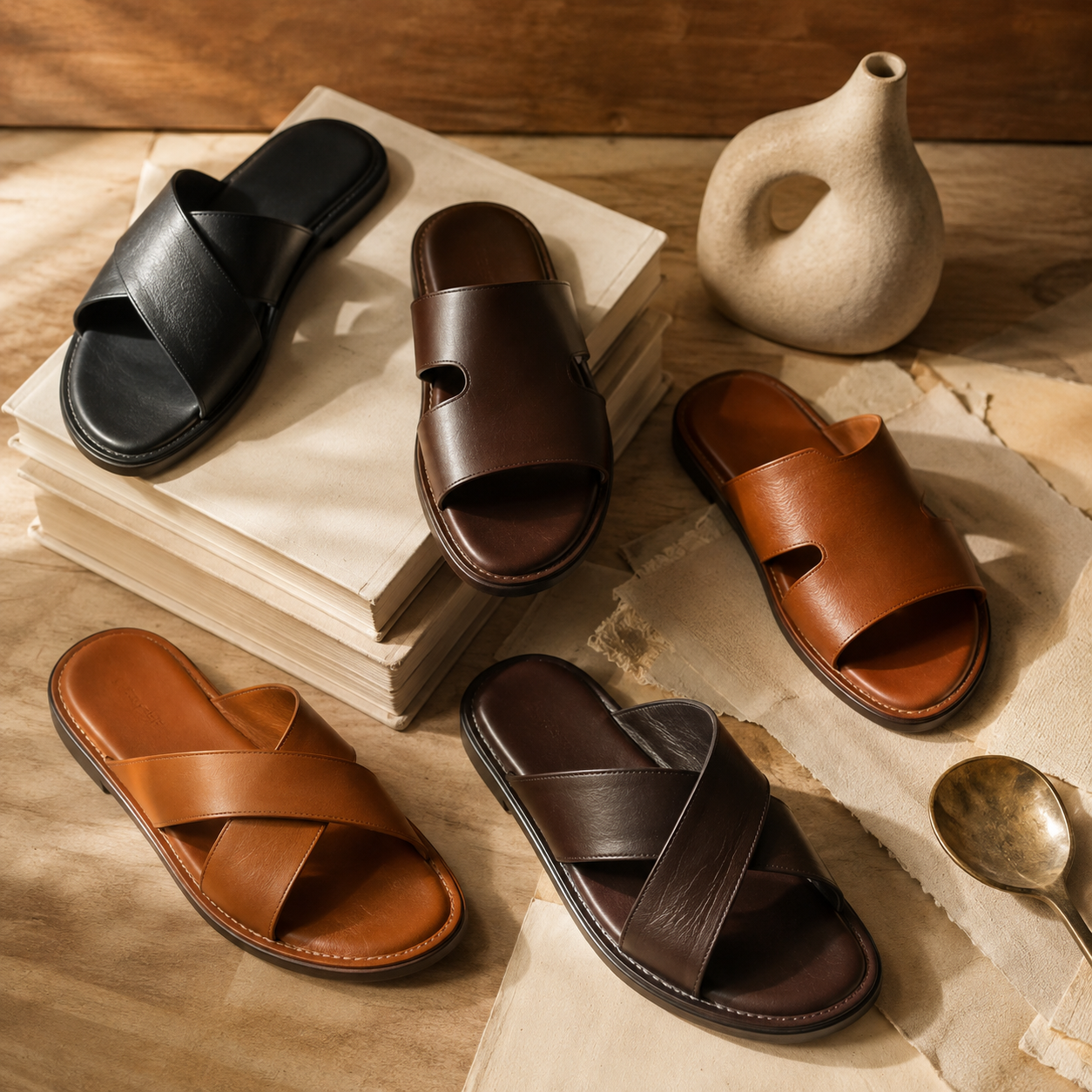 Comfortable handmade leather slippers