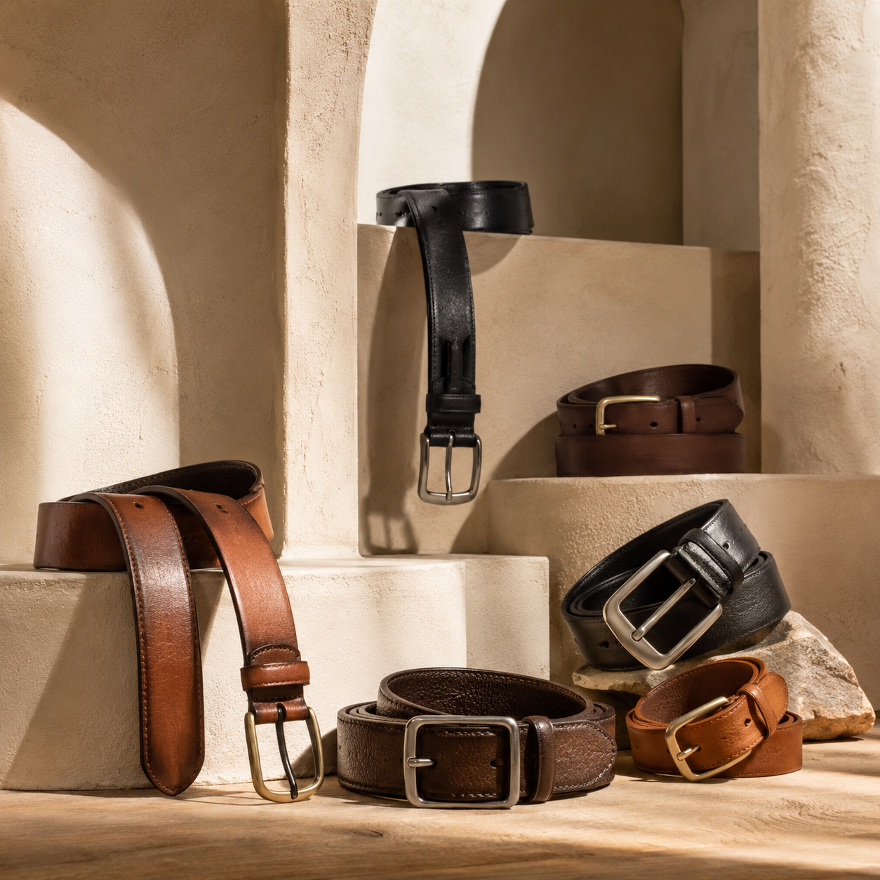 Genuine leather belts for men