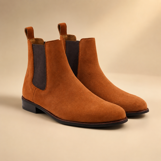 Bochum Men's Tan Suede Chelsea Boots